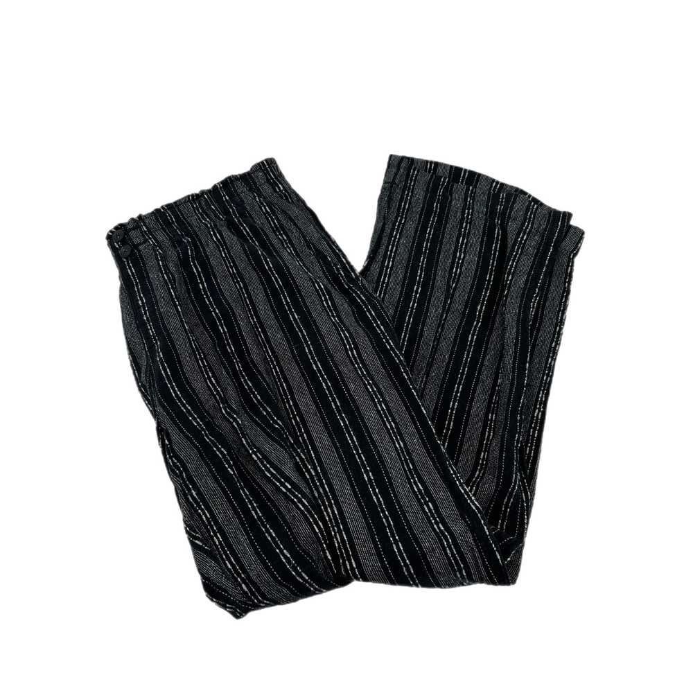 Briggs & Riley Black/White Striped Relaxed Fit Pants | Women’s XL